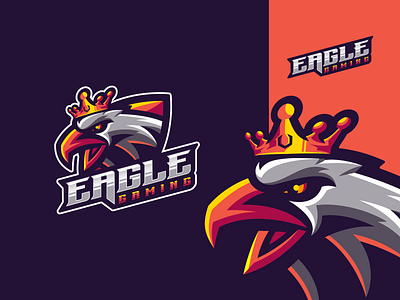 Eagle King animal brand branding character design designs eagle esport illustration king logo masculine ui