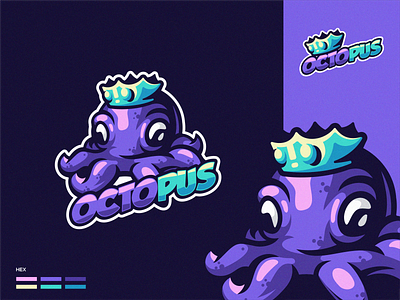 Octopus animal brand branding character cute design designs esport illustration logo masculine octopus
