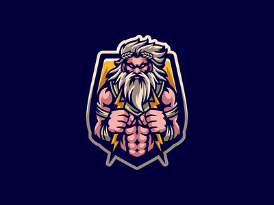 Zeus Esport Logo brand branding character design designs esport illustration logo masculine ui