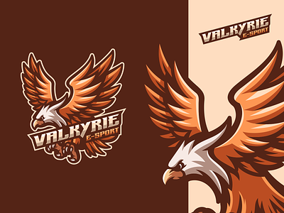 Valkyrie brand branding character design designs eagle esport illustration logo masculine strong ui