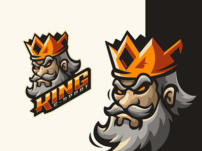 King Esport Logo brand branding character design designs esport illustration king logo masculine ui zeus