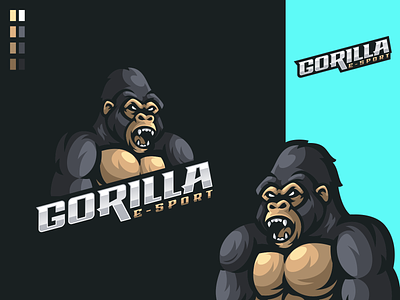 Gorilla angry brand branding character design designs esport gorilla graphic design logo masculine nft