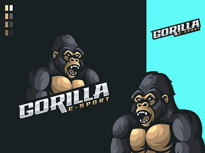 Gorilla angry brand branding character design designs esport gorilla graphic design logo masculine nft