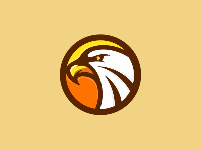 Eagle character eagle hawk icon logo mascot