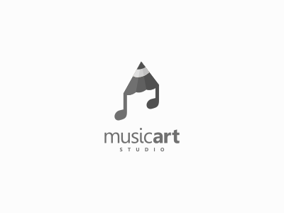 Music logo logotype mark minimal typo typography