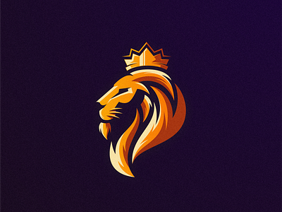 Lion Crown animal brand character designs esport esports games logo mascot masculine ui vector