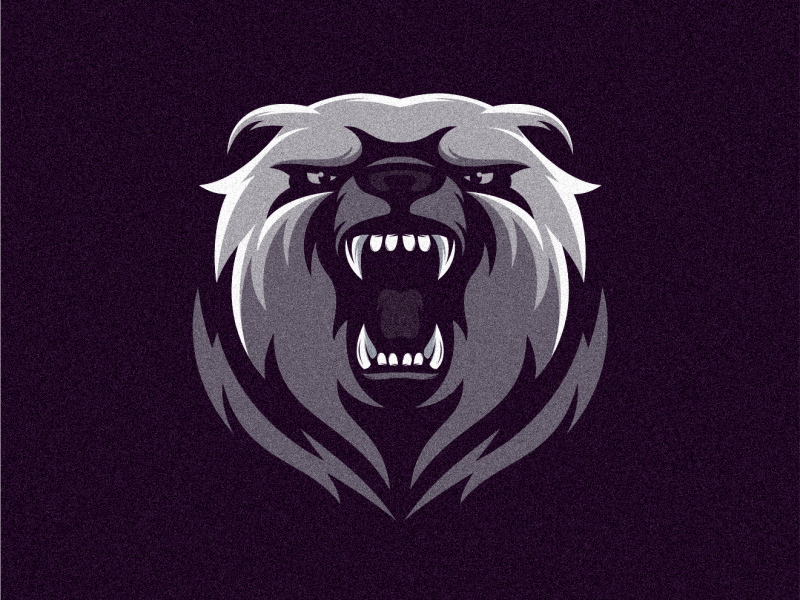 Logo mark typography bear beard fitness animal design illustration icon mascot character masculine games designs brand branding esport logo