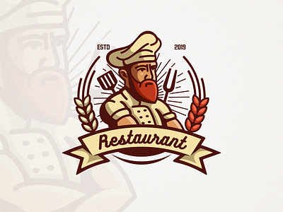 chef logo design brand branding character designs esport games illustration logo mascot masculine