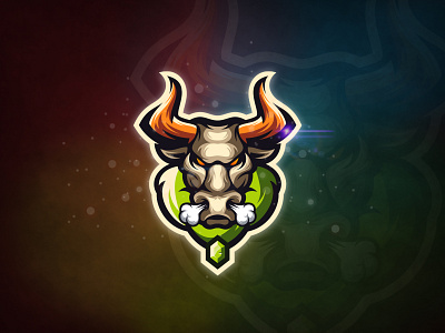 Strong Bull logo brand branding bull character design designs esport illustration logo mascot masculine vector