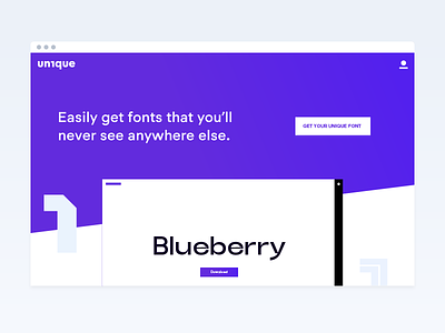 Unique — Landing Page branding design font generative graphic marketplace productivity prototypo technology type typography unique