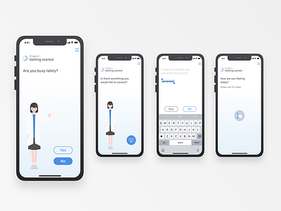 Conversational UI Concept app blue ui