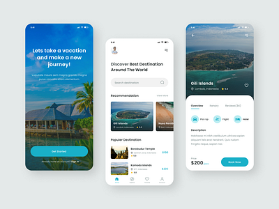 Travel App Exploration app clean design minimal mobile ui uidesign ux uxdesign