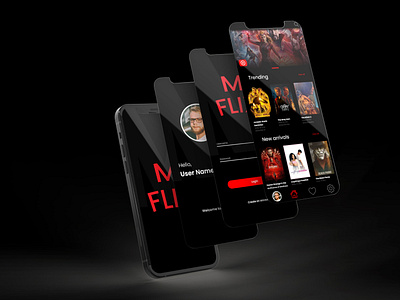 M Flix Mobile App UI Design androidapp app appdesign graphic design iosapp mobile app mobile application ui uiuxdesign user experience uxdesign