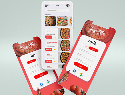 Pizza Ordering App UI Desgin androidapp appdesign branding graphic design iosapp mobileapp mobileui mobileux ui uidesign uiux userexperience uxdesign