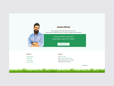 Gardener 3/3 - Call to Action + Footer css garden html javascript landing page web design