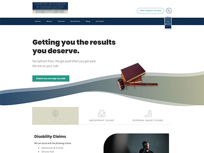 Lawyer Company, Landing Page custom weebly design landing page lawyer website