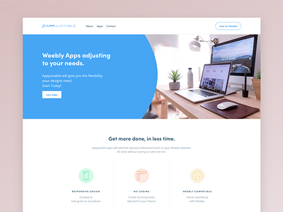 Appjustable landing page weebly apps