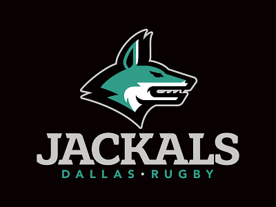 Dallas Jackals Rugby athletic custom design illustration jackal lettering logo mascot rugby sports torch typography