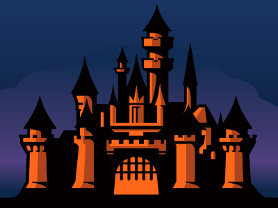Disneyland Castle Halloween