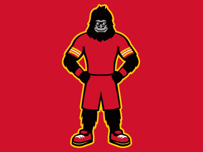 Pitt State University character custom design football gorilla gus illustration mascot