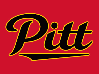 Pitt State University athletic custom design illustration lettering script type