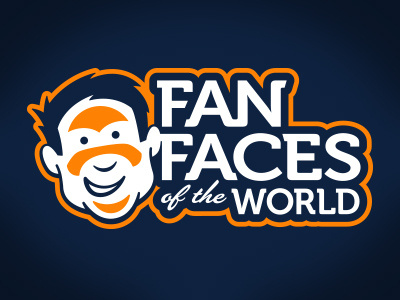 Fan Faces of the World custom design illustration logo sports typography vector