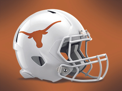 University of Texas Helmet 3d athletics custom design illustration football helmet logo model sports