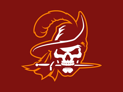 Tampa Bay Buccaneers Rebrand athletic buccaneer custom dagger design hat illustration mascot pirate sports sword tampa