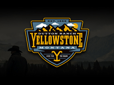 Yellowstone Logo Concept branding custom design hand drawn illustration lettering logo sketch typography