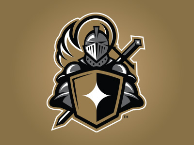 Knight armor athletic custom design illustration knight lock up shield star sword torch