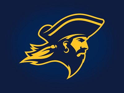 East Tennessee State University athletic buccaneer custom design illustration pirate stoic torch