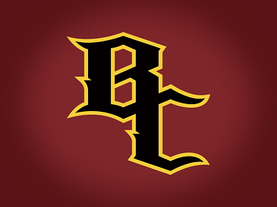 Bloomfield College Ligature athletic b bear c custom design fierce illustration torch university