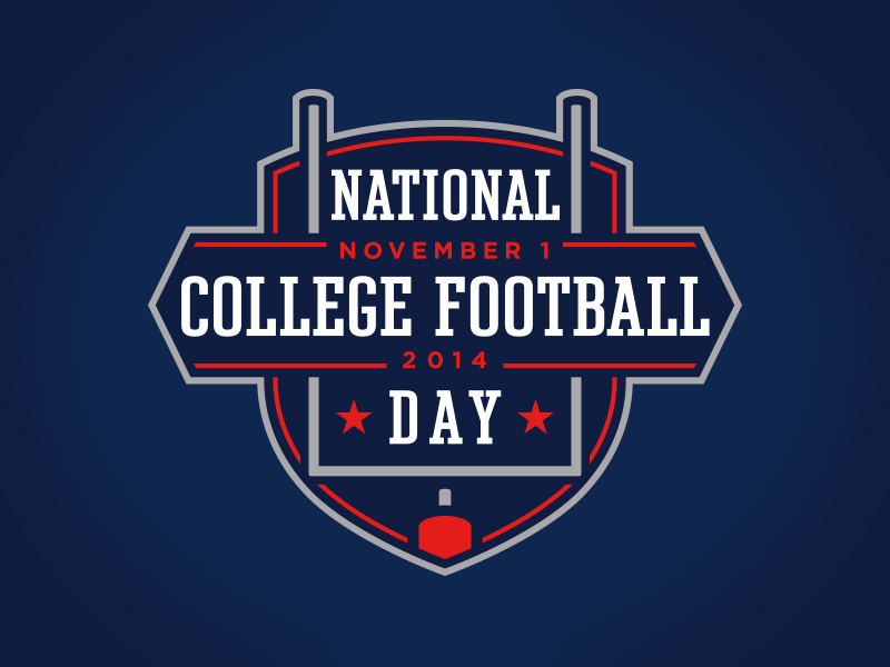National College Football Day 2014 athletic custom design espn football illustration national ncaa shield torch