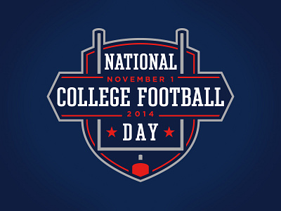 National College Football Day 2014 athletic custom design espn football illustration national ncaa shield torch