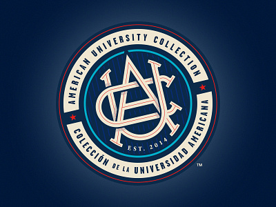 American University Collection american athletic clothing college custom design illustration ligature round university