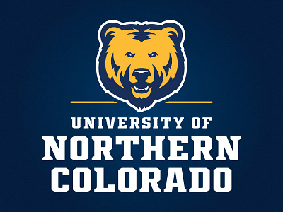 University of Northern Colorado Athletic Logo athletics baseball basketball bear colorado custom design illustration football grizzly logo sports