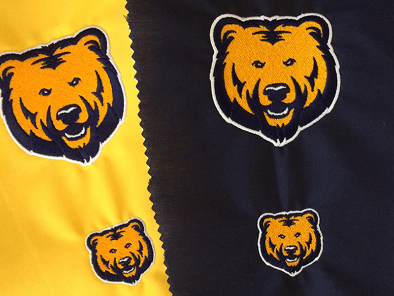 UNC Bear athletic bear colorado custom design embroidery fierce grizzly illustration teeth torch university