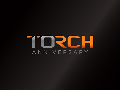 Torch 10th Anniversary 10th anniversary creative logo tenth torch