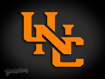 Incompletions Pt. 11 - UNC c custom design illustration ligature logo n sports type u wordmark