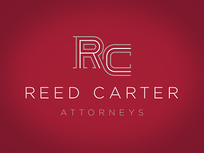 Reed Carter attorney c custom design hand drawn illustration lawyer ligature lockup monogram r