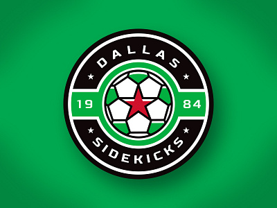 Dallas Sidekicks Concept athletics ball custom dallas design illustration roundel soccer star texas tower