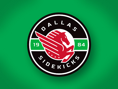 Dallas Sidekicks Concept athletics custom dallas design horse illustration pegasus roundel soccer star texas tower