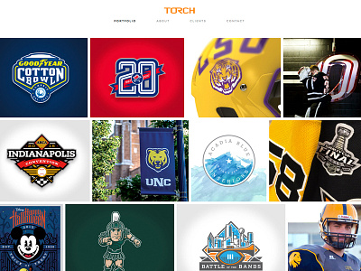 Torch Website Update baseball basketball college custom design event football hockey illustration logo sports website