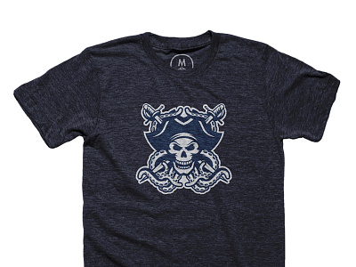 Davy Jones T-shirt cotton bureau custom design illustration ocean octopus pirate sea skull sword t shirt tentacle