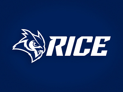 Rice University adidas athletics baseball bird college custom design horn illustration owl talon typography