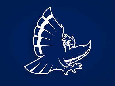 Rice University adidas athletics baseball bird college custom design horn illustration owl talon typography