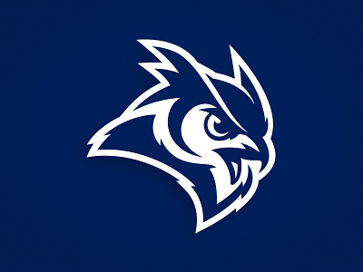 Rice University adidas athletics baseball bird college custom design horn illustration owl talon typography