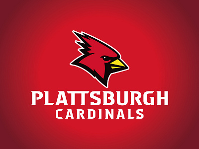 SUNY Plattsburgh Athletic Rebrand athletics bird cardinal character college custom custom font design illustration mascot red typography