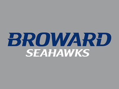 Broward College Seahawks athletic baseball basketball college custom design font design hawk illustration seahawks sports typography