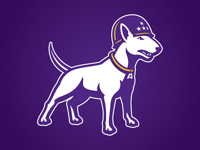 LSUA Generals Logo athletics dog generals gold helmet illustration logo mascot patton puppy purple sports stars terrier
